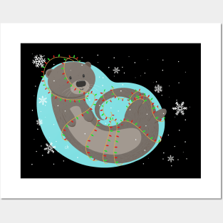 Otter Christmas Posters and Art